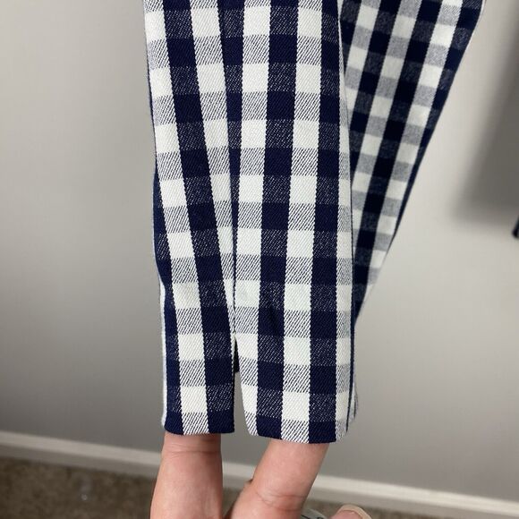 J CREW Women’s Plaid Gingham Pants Navy Preppy Money - Picture 4 of 7